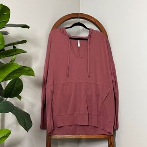 Fabletics LARGE Mauve Pink Athena Pullover Hoodie